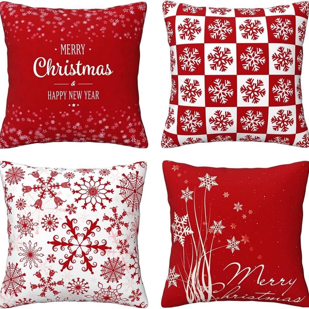 Neue Weihnachtskissenhülle Rentier Cartoon Druck Kissen Haus Sofa Kissen Schlafzimmer Wohnzimmer Kissen