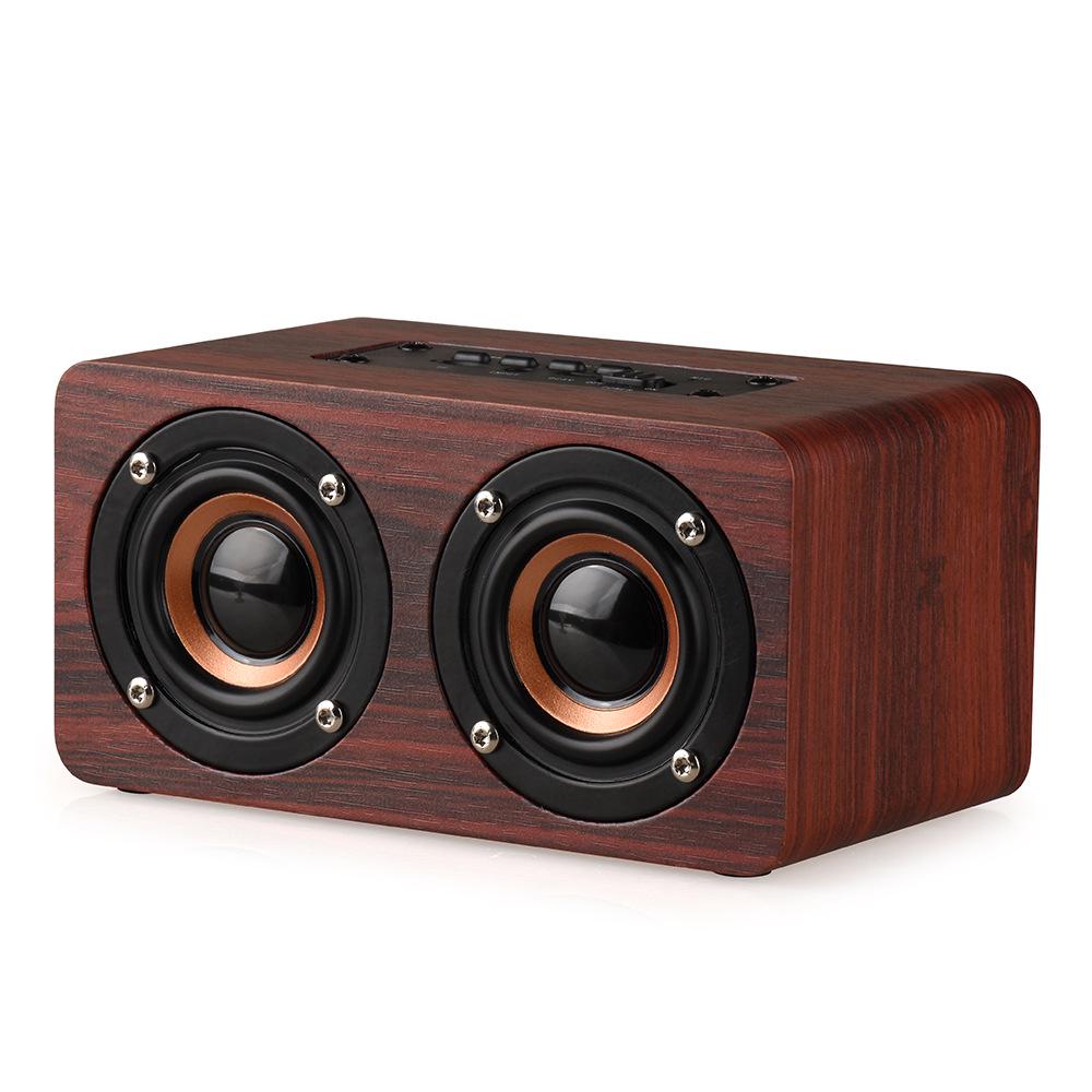 Portable Wooden Bluetooth Mini Subwoofer Speaker for Phone & Computer