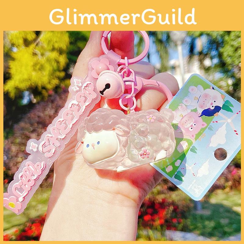 Sheep Colored Brightly Keychain Cute And Fun Semitransparent Resin Keyring For Personal Use