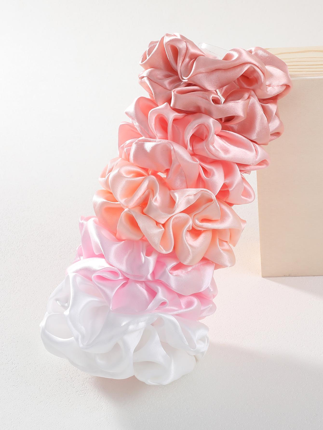 

10 шт. Модні атласні скранчі для жінок, дівчат, еластичні гумки для волосся, для хвостика, шнурки для волосся, кольорові головні убори, аксесуари для волосся