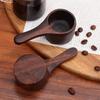 Yardwe 2pcs Wooden Coffee Scoop, Mini Measuring Spoon for Coffee Beans, Milk Powder, Kitchen Serving Ladle, 3.93x1.96x1.57 Inch