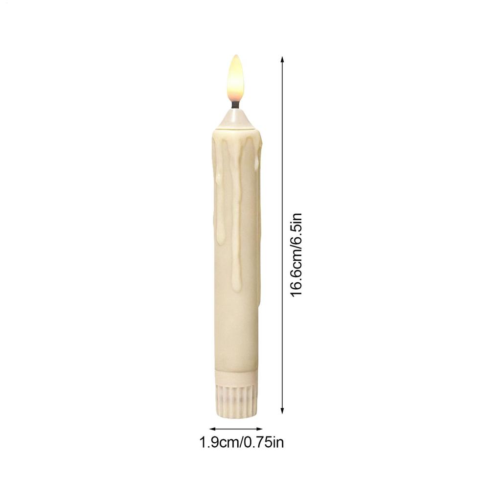 Battery Candles 6-Piece Electronic Decor Lights Flickering Flameless Candles for Halloween Wedding Christmas Home Outdoor Party