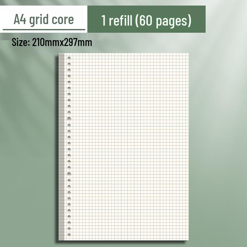 A5/B5/A4 Loose-Leaf Paper Refills - Lined & Grid Options, 20/26 Holes