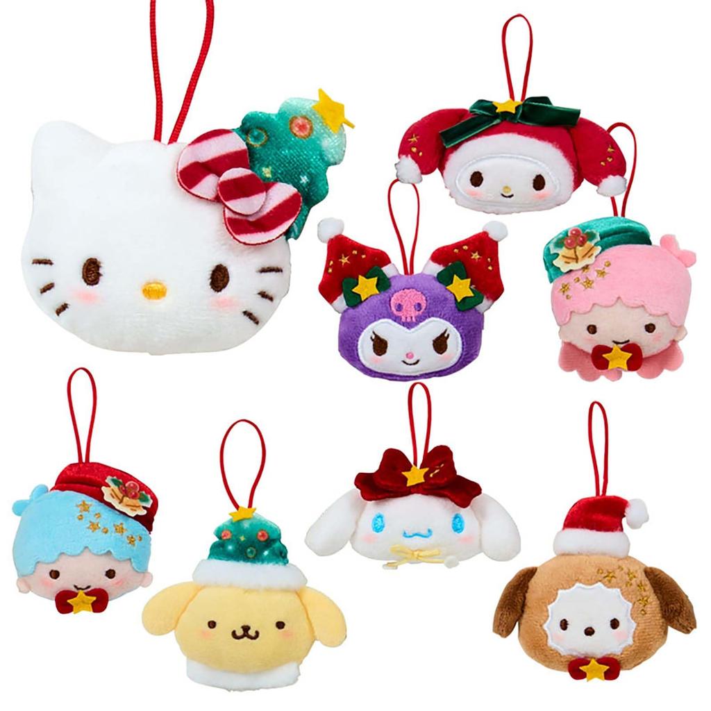 Sanrio Secret Mascot Ornament featuring Sanrio ages 6 and 269735 (Christmas) characters, up,