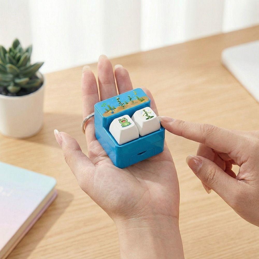 Fingertip Button Keyboard Games Keychain Plastic Phone Stand  Hanging Ornament