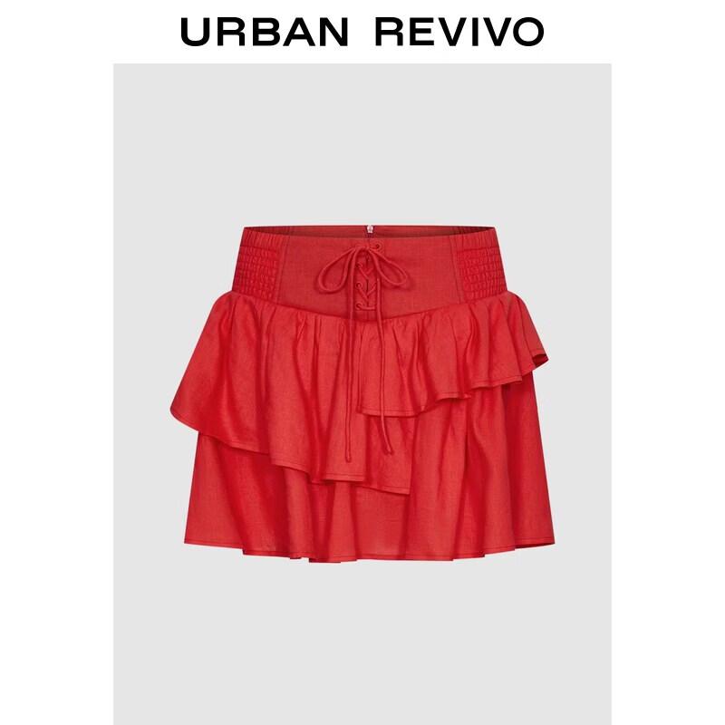 UR Women s Casual Irregular Lace-Up Skirt M