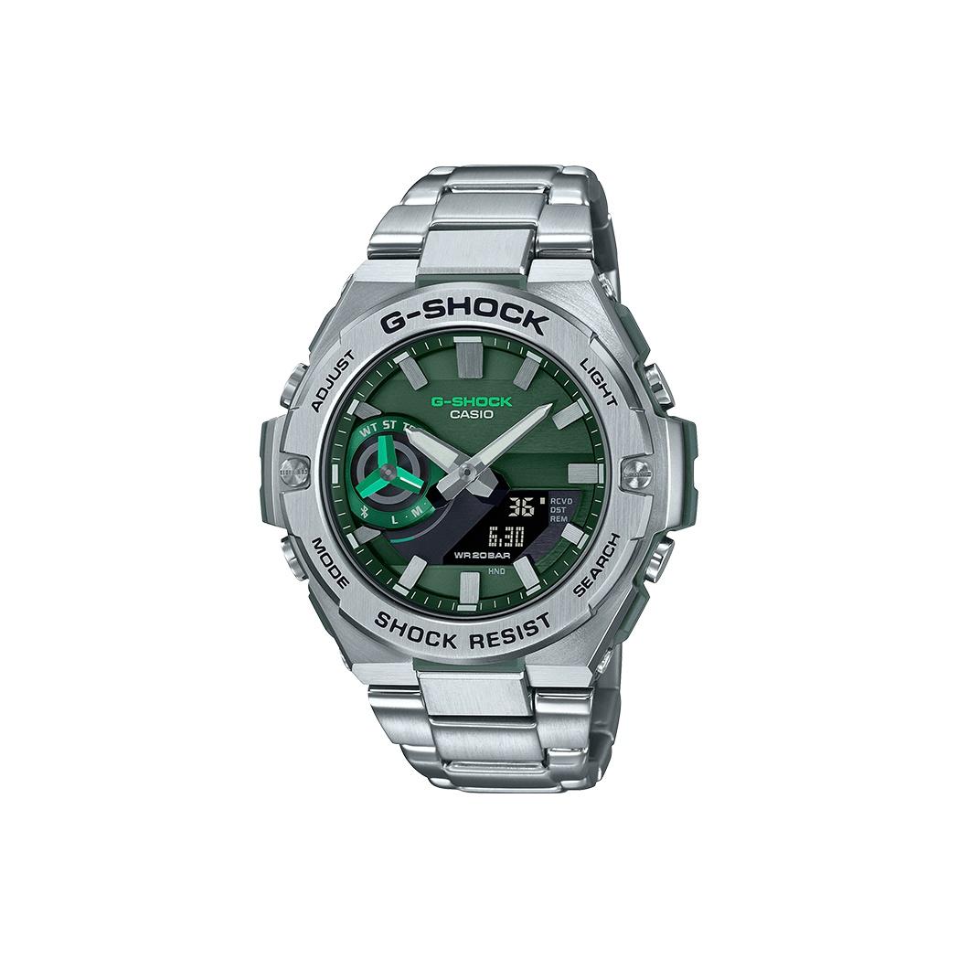 

CASIO Men G-STEEL Series Green Watch GST-B500AD-3APFT Green Dial