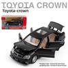 Alloy Car Model Toyota Crown Classic Sedan With Light And Sound For Collectors