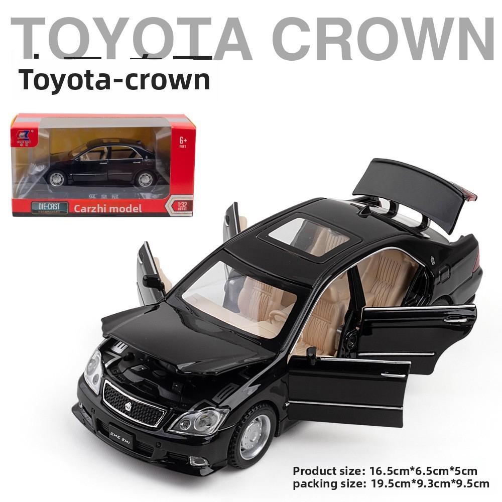 Alloy Car Model Toyota Crown Classic Sedan With Light And Sound For Collectors