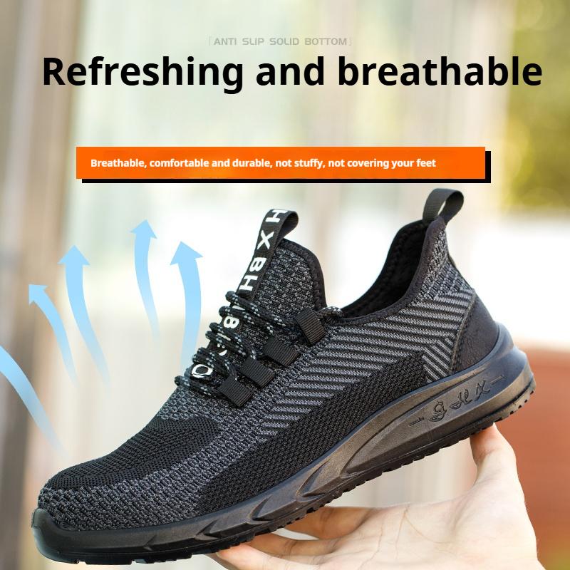 Atmungsaktive Arbeitssneaker Herren Sicherheitsschuhe Bau Stahlkappe Arbeitsschuhe Sicherheitsstiefel Herren Durchstichfest Sommer Arbeitsschuhe