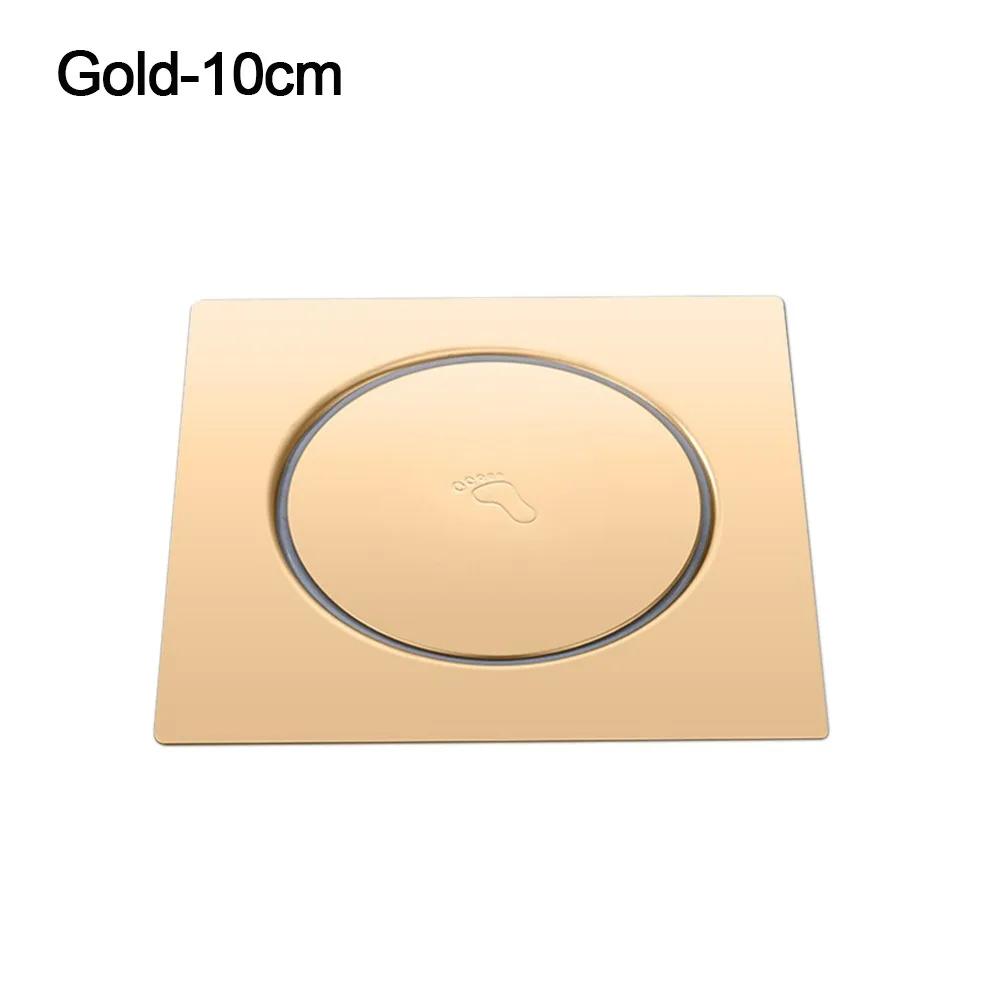 Creative Stainless Steel Press-Type Floor Drain Pop Up Bounce Pedal Type Sewer Floor Strainer Anti-odor Square Drain Filter