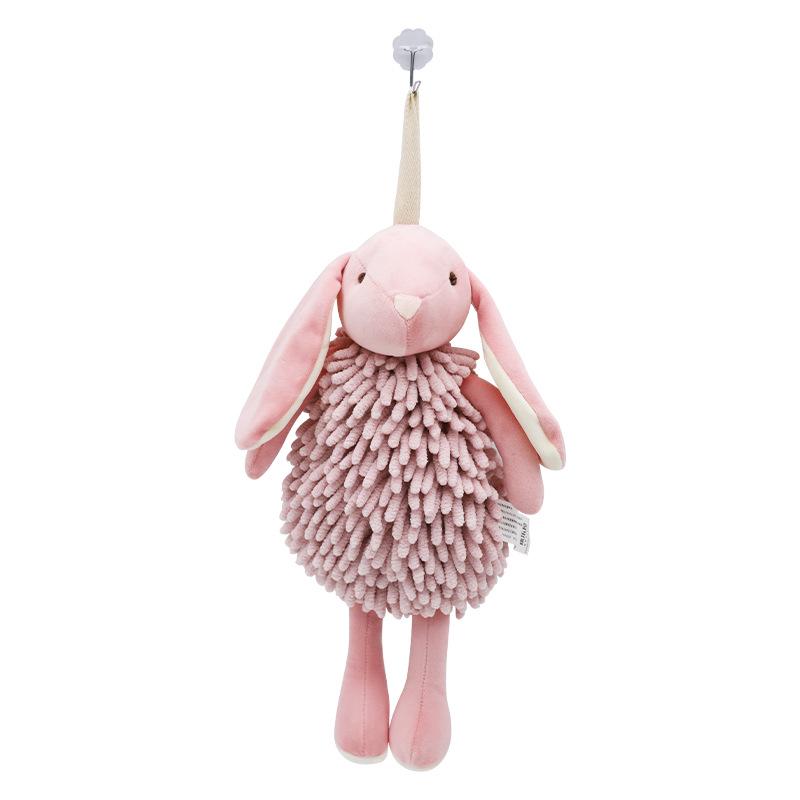 Chenille Cartoon Bunny Hand Towel Puppet - Creative Rabbit Plush Toy