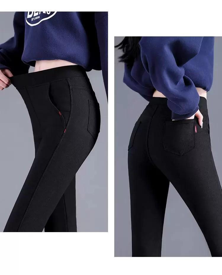 Women's Plus Size High-Waisted Fleece-Lined Winter Leggings