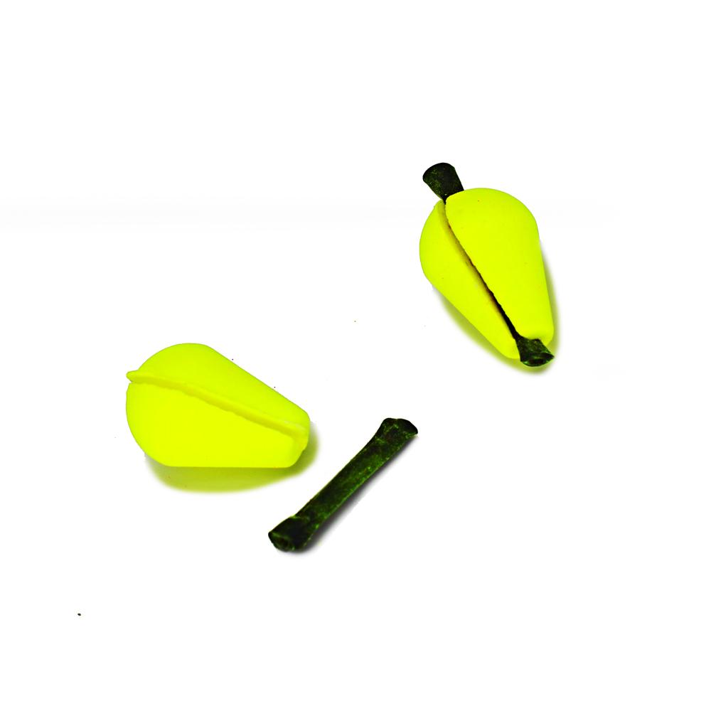 MNFT 10Pcs Float Foam Tear Drop Strike Indicator Fluorescent Yellow Red Float Foam Clip Type Fly Fishing Float Accesories