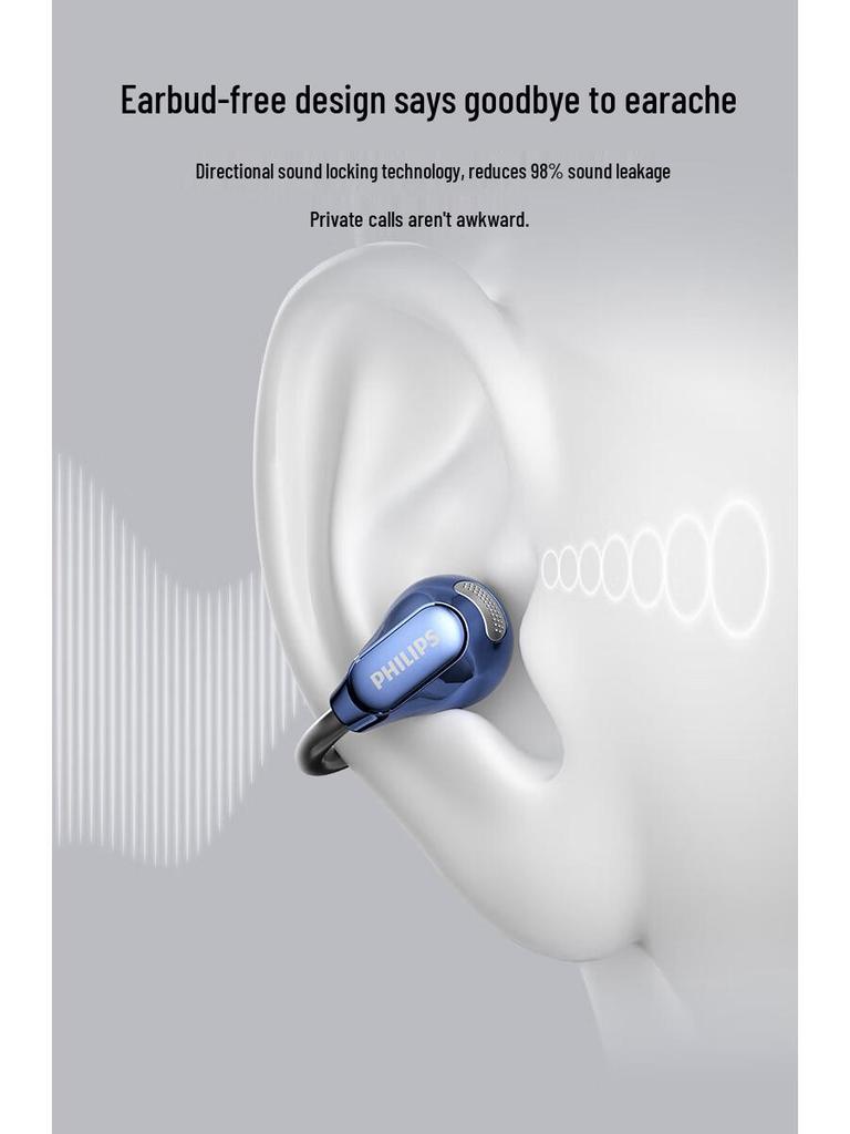 Philips TAQ3020 Bluetooth Ear-Clip Headphones