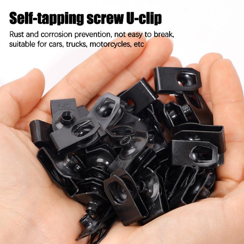Karosseriebefestigungen & U-Mutter-Clips M6 Motorabdeckung Unterfahrschutz Spritzschutz Abdeckung Stoßfänger Kotflügelverkleidung Halter Befestigungselement Nieten Schrauben