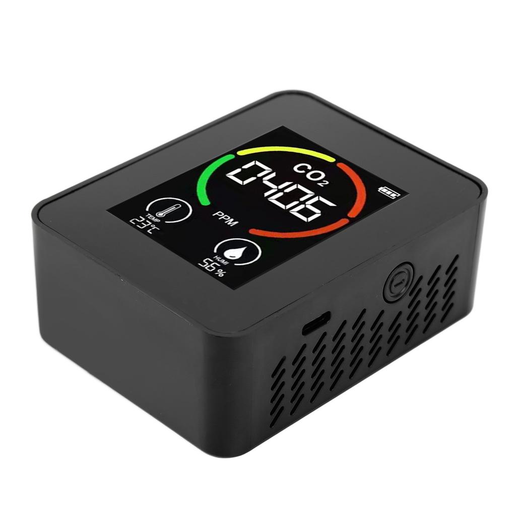 CO2 Detector Air Quality Monitor TVOC Tester USB Charging Thermometer Hygrometer for Home