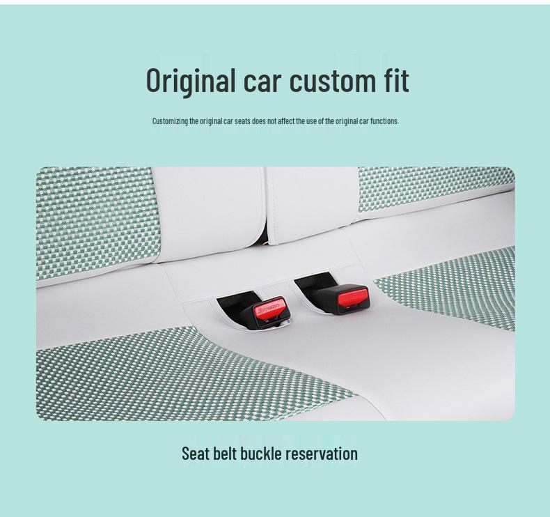 QQ Ice Silk Car Seat Cushion - Cute Cartoon Full Surround Seat Cover for Chery New Energy Sports Version