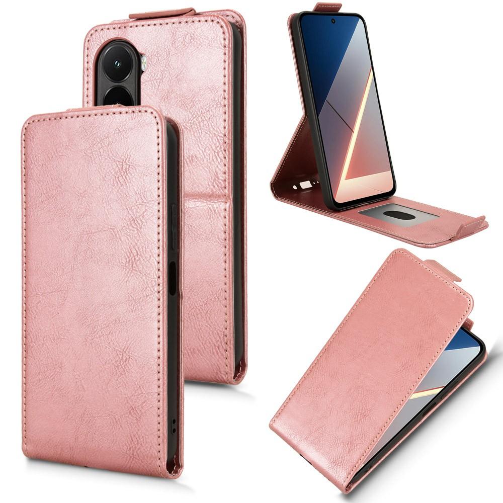 Für Xiaomi Poco M7 4G (EU) (171 mm) Ständerhülle Magnetverschluss Vertikal aufklappbar Leder Handyhülle mit Kartenhalter