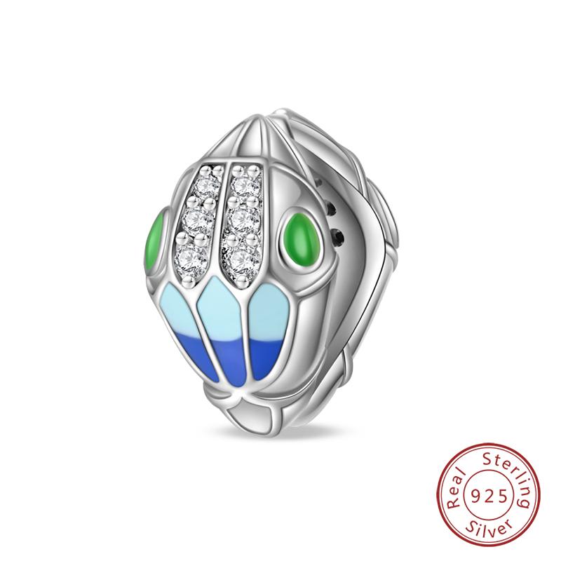 100% Copper Exquisite Tarot Cards Bracelet Pendants Blood Red Fire Snake Rose Charms Beads Diy Jewelry For Women