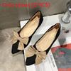 Womens Slipon Loafers With Butterfly Knot Pu Upper For Casual Daily Wear