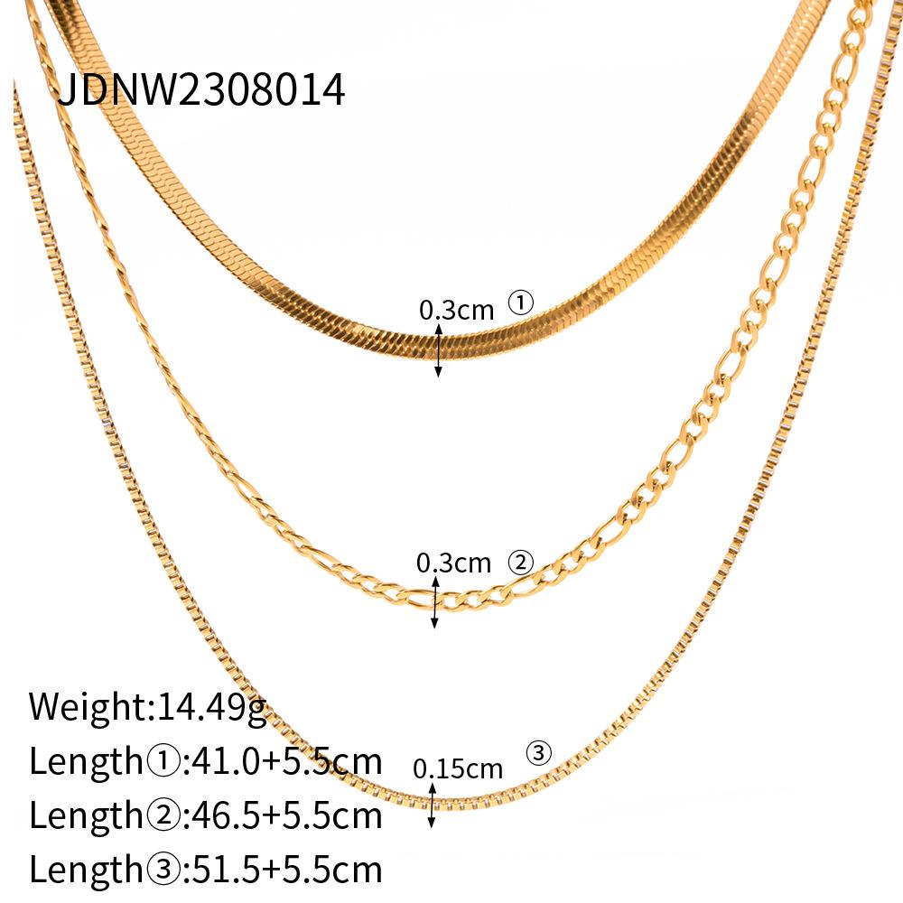 

Jie Ding Europe and the United States stack titanium steel necklaces that do not fade collarbone chain stainless steel jewelry