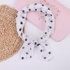 Stylish Black Dotted Small Square Scarf for Men and Women Neckerchief Headscarf Trendy Dotted Neck Scarf Square Scarves