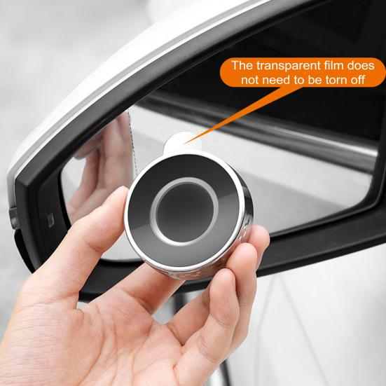 2 Pairs Suction Cup Car Convex Blind Spot Mirrors 360-Degree Rotation Waterproof Fog-proof Car Convex