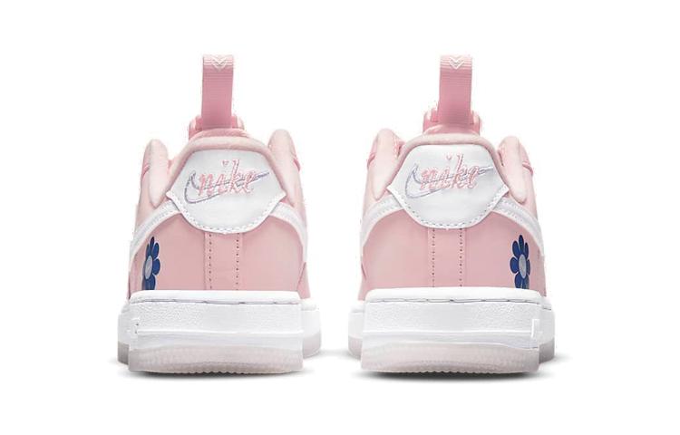 Nike Air Force 1 Toggle SE Abrasion Resistant Low top Kids' Skateboarding Shoes Pink Flower Children Aged 3 7 Years Old DB1814-600