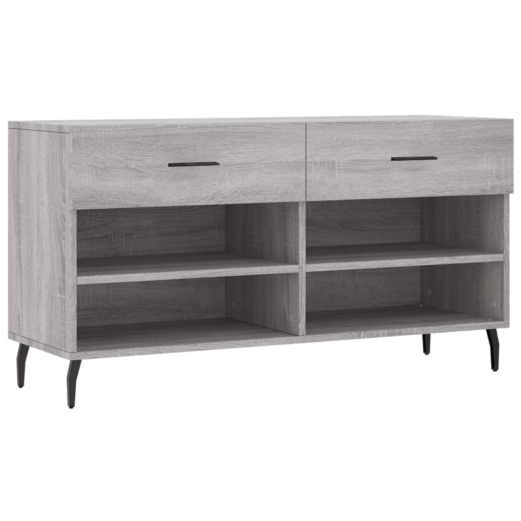 Shoe Bench Gray Sonoma 102x35x55 cm Particleboard