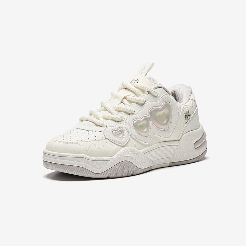 Anta Kids Comfortable Durable Breathable Lightweight Shock Absorbing Low Top Sneakers Men Sneakers White 322448009-1