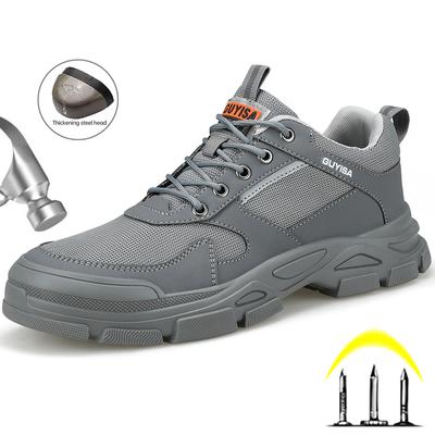 Breathable Safety Shoes Boots Men Puncture-Proof Work Sneakers Male Steel Toe Work Shoes Men Indestructible Construction Shoes