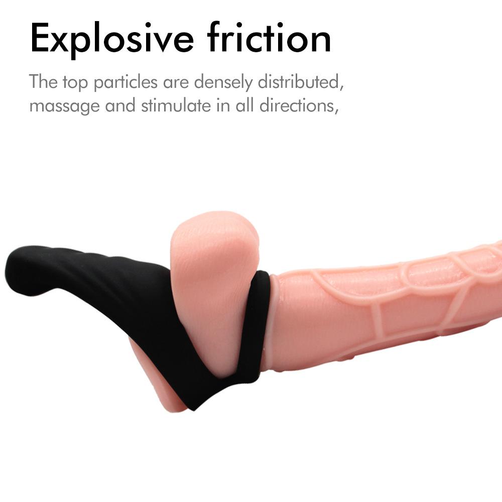 Silikon Penis Ring Hodensack Binden Cock Ring Sex Spielzeug für Männer Erektion Prostata Massage Dual Ring Verzögerung Ejakulation Lock ring