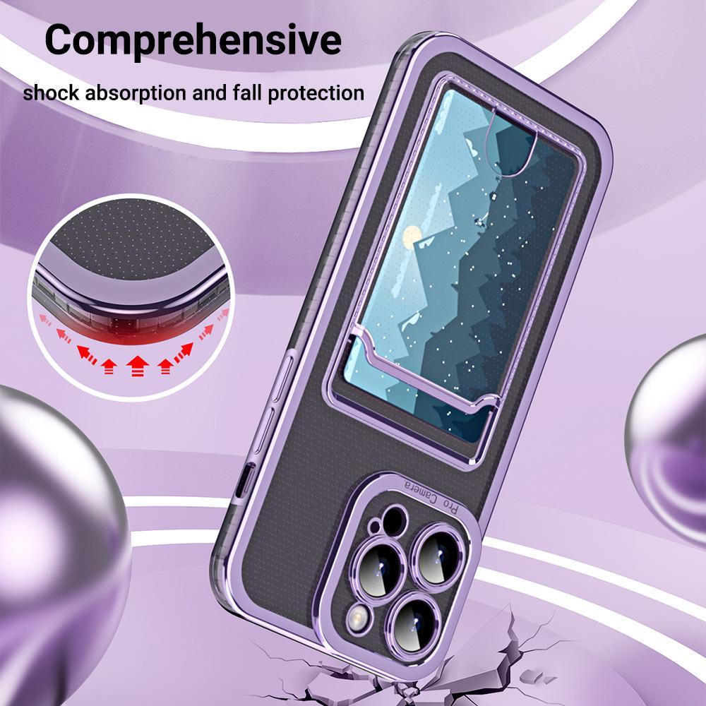 Husă portofel cu suport de card transparent galvanizat pentru Iphone 13 Husă Iphone 11 12 14 Pro Max 14 Plus Xs Husă antișoc de buzunar