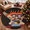 Bride of Chucky Pattern Round Rug, Indoor/Outdoor Mat, for Picnic, Gameroom, Bedroom, Office, Living Room, Home Decor Carpet, Birthday Gift