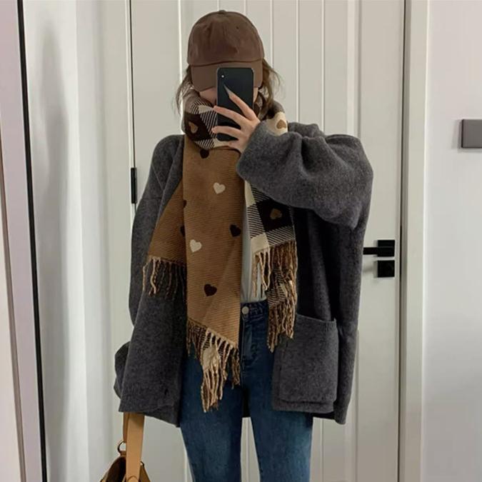 Autumn Women Sweater Knitting Basic Fashion Tops Tees Pockets Cardigan Long Sleeve Korea Shirt Loose Casual Show Thin Coat