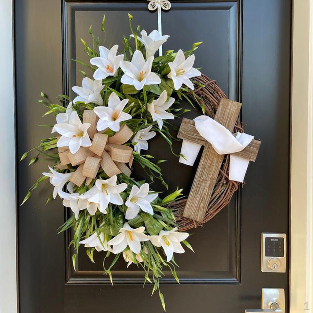Easter Wreath with Wall Hanging Front Door Wreaths for Party indoor and outdoor Decor