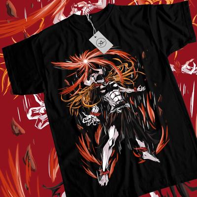 Bleach Ichigo Kurosaki T-shirt Manga Strip Horror Anime Gift Shirt Tee All Size