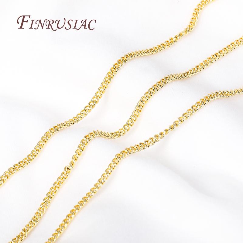 Wholesale Bulk Metal Chains 18K Gold Plated 2.7mm Link Chains For DIY Necklace Handmade Jewelry Making Findings Accessories