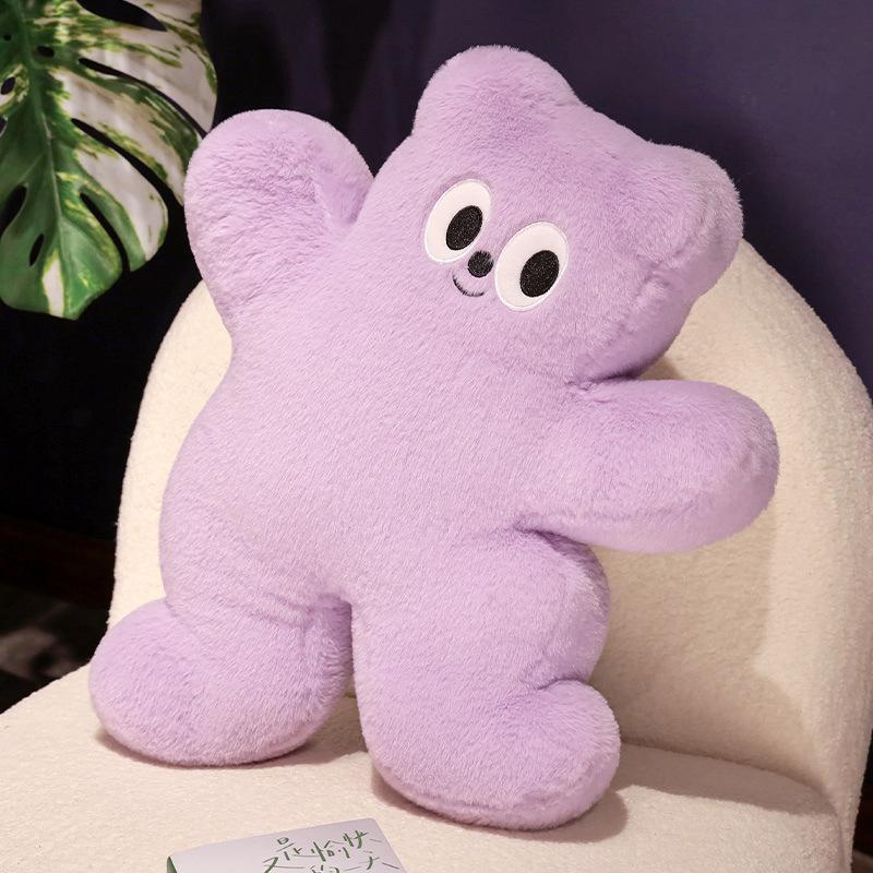 Dopamine Cute Bear Pillow Home Decoration Bear Doll Cartoon Pillow for Girlfriend and Best Friend Gift