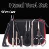 9Pcs/set 9 In 1 Artistic Repair Tool Kit Screwdriver Curved Tweezers Blacksmith Tool Set Ceramic Tweezers Carry Bag