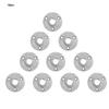 10pcs AlloyCelsius Cast Iron 3 Holes 65mm DN15 Flange Pipe Base Thread Floor Flange(Aluminum alloy)