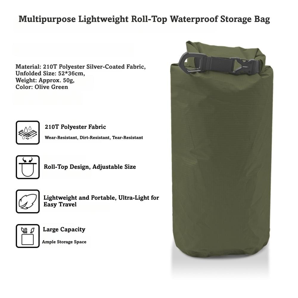 Foldable Waterproof Dry Bag Large Capacity Floating Bag Hiking Storage Bag Adventure Paddle