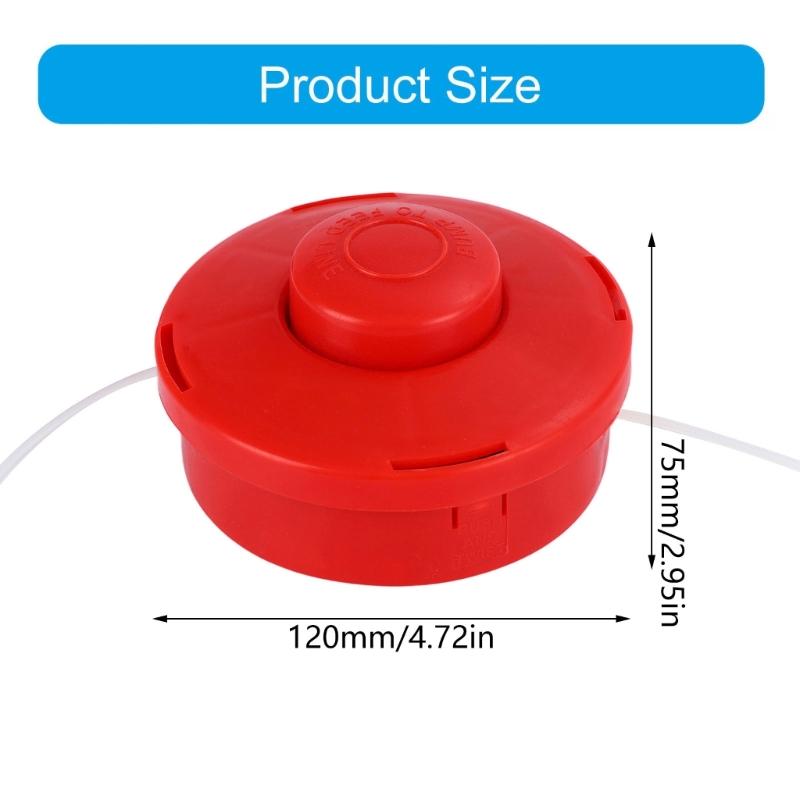 Heavy Duty Trimmer Head Replacement Spool Double Line Nylon Feed System PP Materials Suitable For Lawn Mower Accessories