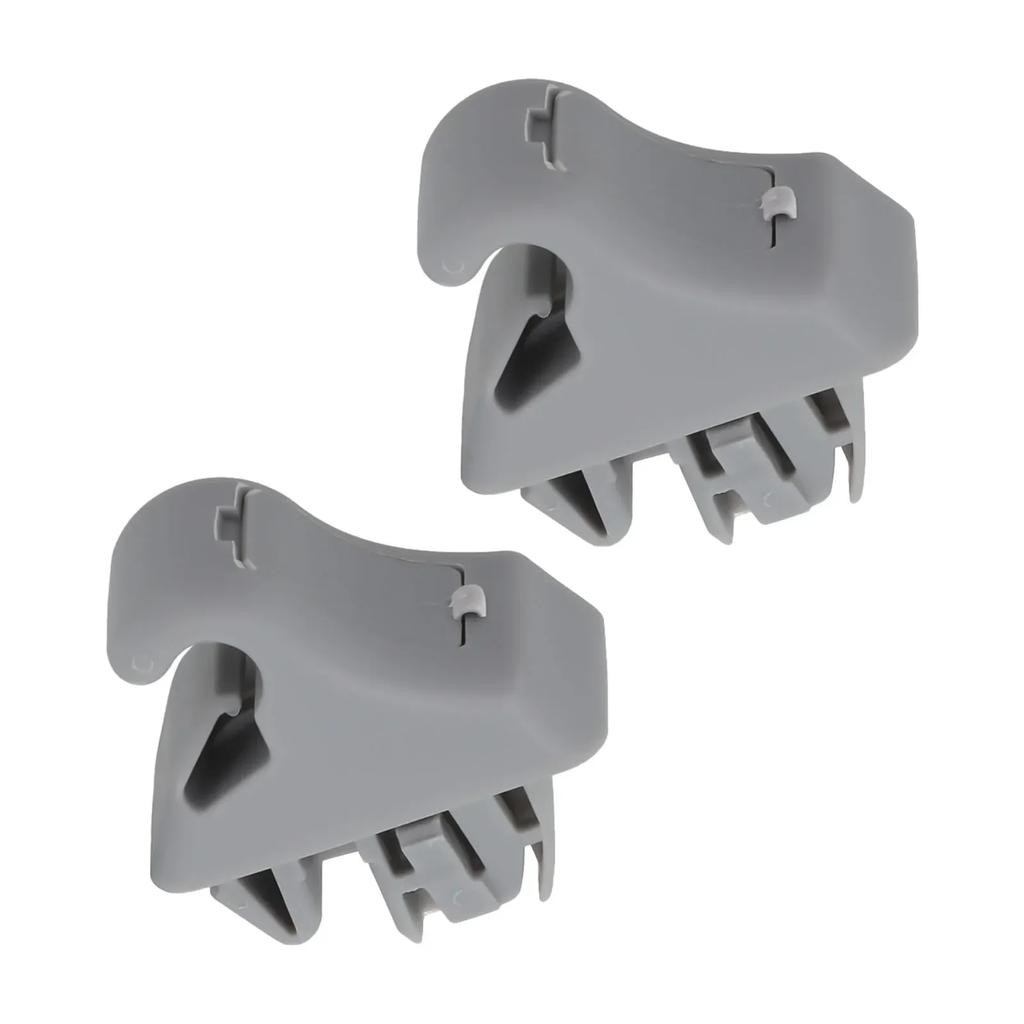 2pcs SUN VISOR HOLDER CLIPs Gray/ Beige ABS Retainer Fit For Mitsubish For Pajero 2000-2006 #MR779704/ MR779705 Auto Fastener