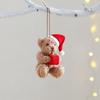 Plush Bear Pendant Christmas Tree Decorations Desktop Pendant Hanging Ornament For Indoor Outdoor Holiday Decorations