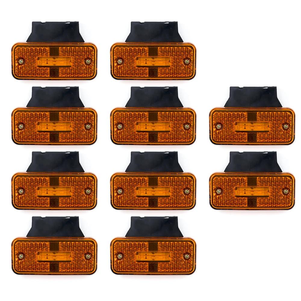 10/8/6/4pcs 12V 24V LED Side Marker Light Car External Lights Squarde Warning Tail Light Signal Lamp Auto Trailer Truck Lorry