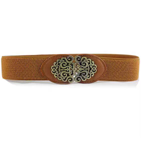 Женский эластичный пояс - Модный широкий пояс, Повседневный декоративный тонкий кожаный для юбок 75 cm