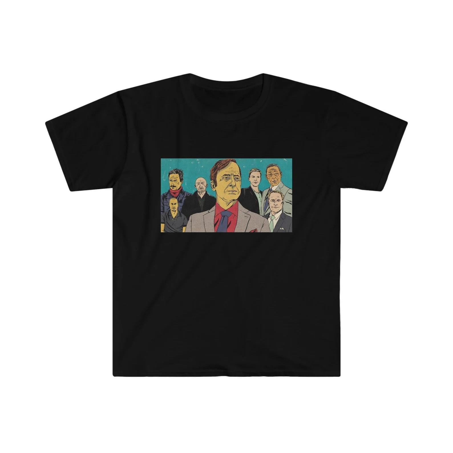Better Call Saul Sketch Lalo Salamanca Kim Wexler Mike Erhmantraut Gus Fring shirt L