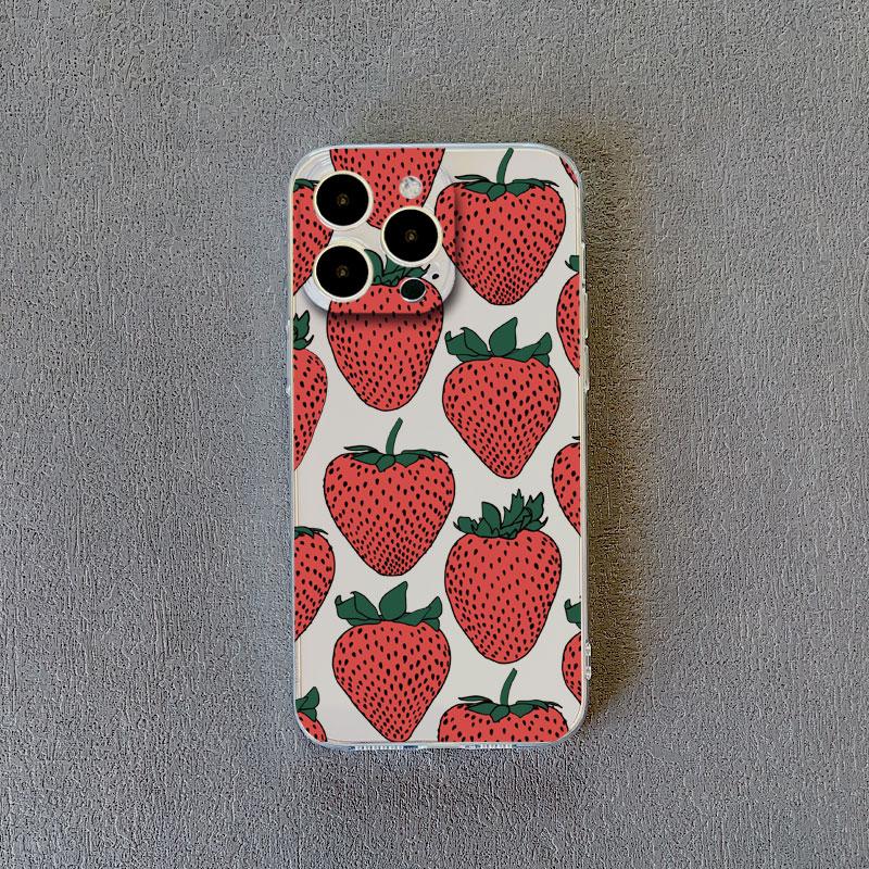 Color Fruits Banana Strawberry Clear Phone Case For iPhone 14 13 12 11 Pro Max 13 12 Mini 14 7 8 Pus XR XS X Transparent Covers